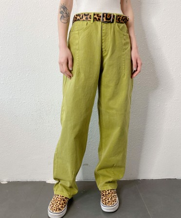 Lime Baggy Jeans #250305